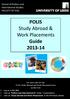 POLIS Study Abroad & Work Placements Guide