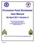 Promotion Point Worksheet User Manual