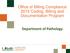 Office of Billing Compliance 2015 Coding, Billing and Documentation Program. Department of Pathology