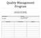 Quality Management Program
