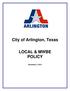 City of Arlington, Texas LOCAL & MWBE POLICY