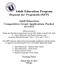 Adult Education Program Request for Proposals (RFP)
