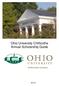 Ohio University Chillicothe Annual Scholarship Guide