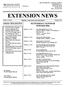 EXTENSION NEWS. Volume 15, Issue 6 February 2016
