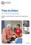 Time to listen In NHS hospitals. Dignity and nutrition inspection programme 2012