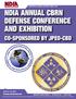 NDIA ANNUAL CBRN DEFENSE CONFERENCE AND EXHIBITION