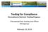 Trading for Compliance Pennsylvania Nutrient Trading Program