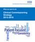Clinical Commissioning Strategy