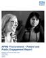 APMS Procurement Patient and Public Engagement Report