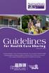 Guidelines. for Health Care Sharing