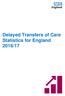 Delayed Transfers of Care Statistics for England 2016/17