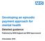 Developing an episodic payment approach for mental health