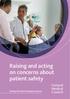 Raising and acting on concerns about patient safety