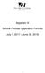 Appendix III. Service Provider Application Formats