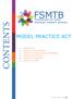 CONTENTS MODEL PRACTICE ACT FEDERATION OF STATE MASSAGE THERAPY BOARDS