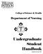 College of Science & Health. Department of Nursing. Undergraduate Student Handbook