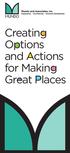 Creating Options and Actions for Making Great Places