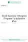 Small Business Enterprise Program Participation Plan