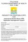 TITLE PAGE FLORIDA DEPARTMENT OF HEALTH DOH REQUEST FOR PROPOSALS (RFP) FOR Institutional Review Board (IRB) Application Management System