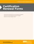 Certification Renewal Forms