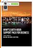 2011 OFFICIAL PARTNER WWF S EARTH HOUR: SUPPORT PACK FOR BUSINESS 8.30PM, 26 MARCH 2011 ONE HOUR. ONE WORLD. OUR FUTURE.