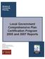 Division of Community Planning Local Government Comprehensive Plan Certification Program 2005 and 2007 Reports