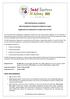 USB Small Business Academy s. SBA Development Programme (Western Cape) Application for admission to study: Class of 2017