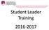 Student Leader Training