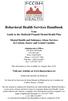 Behavioral Health Services Handbook