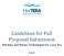 Guidelines for Full Proposal Submission. Maritime and Marine Technologies for a new Era