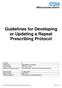 Guidelines for Developing or Updating a Repeat Prescribing Protocol