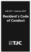 Fall Summer Resident s Code of Conduct