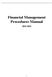Financial Management Procedures Manual
