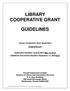 LIBRARY COOPERATIVE GRANT GUIDELINES