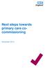 Next steps towards primary care cocommissioning