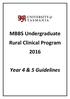 MBBS Undergraduate Rural Clinical Program 2016