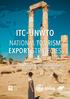 ITC - UNWTO NATIONAL TOURISM EXPORT STRATEGIES. Reinforcing capacities to strengthen tourism value-chains and enhance local economic impact