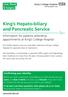 King s Hepato-biliary and Pancreatic Service