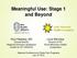 Meaningful Use: Stage 1 and Beyond