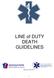 LINE of DUTY DEATH GUIDELINES