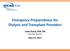 Emergency Preparedness for Dialysis and Transplant Providers