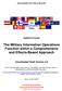 The Military Information Operations Function within a Comprehensive and Effects-Based Approach