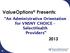 ValueOptions Presents: An Administrative Orientation for VNSNY CHOICE SelectHealth Providers