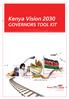 Kenya Vision 2030 GOVERNORS TOOL KIT