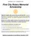 First City Rotary Memorial Scholarship