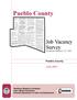 Pueblo County. Job Vacancy Survey. June Pueblo County. Conducted February 1 9, 2001
