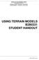 USING TERRAIN MODELS B2B0331 STUDENT HANDOUT