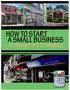 HOW TO START A SMALL BUSINESS