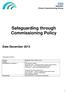 Safeguarding through Commissioning Policy