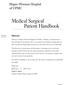 Medical Surgical Patient Handbook
